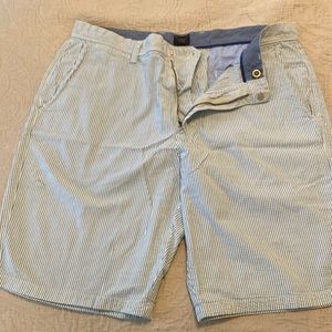 J Crew club shorts in blue seersucker